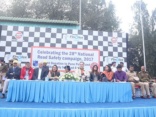 Finolex Pipes And Gulf Oil Lubricants Collaborate With Pune Police To Commemorate Road Safety Week