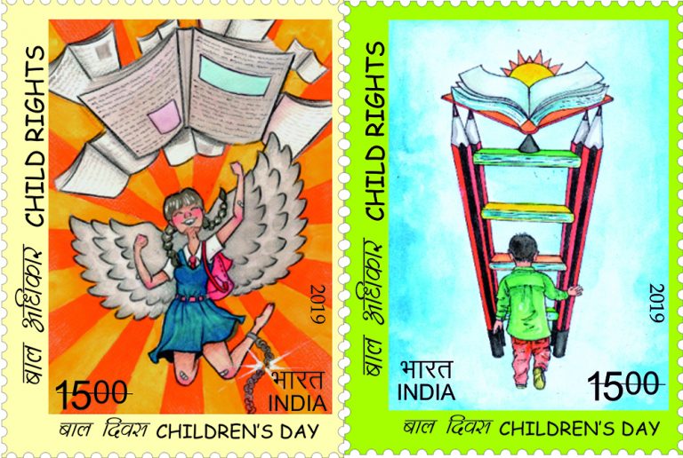 Children Design National Stamps on Child Rights for Children’s Day in India