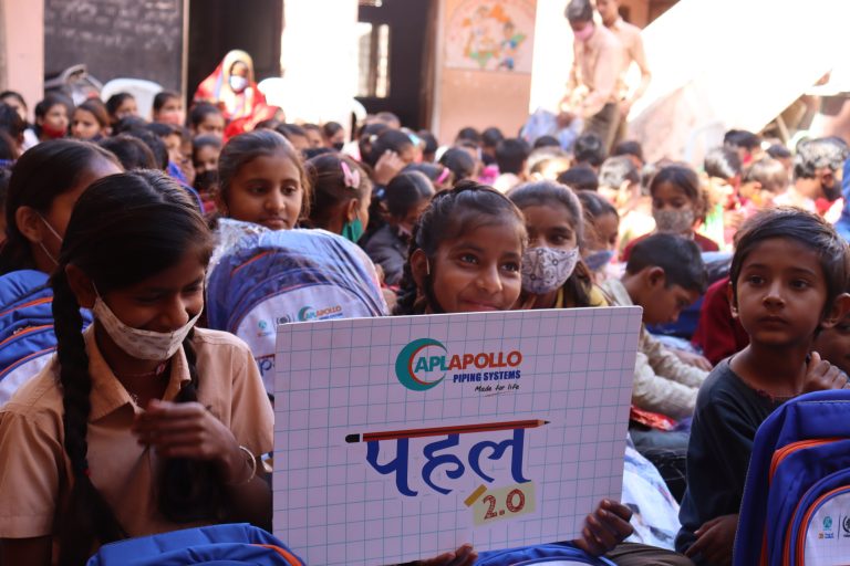 Apollo Pipes Limited (APL Apollo) Distributed School Bags and Stationery to Support Education of Rural Talents with PAHAL 2.0