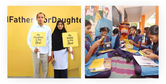 Project Nanhi Kali brings back the seventh edition of the Proud Fathers For Daughters initiative Actress Mrunal Thakur with Nanhi Kalis aaa
