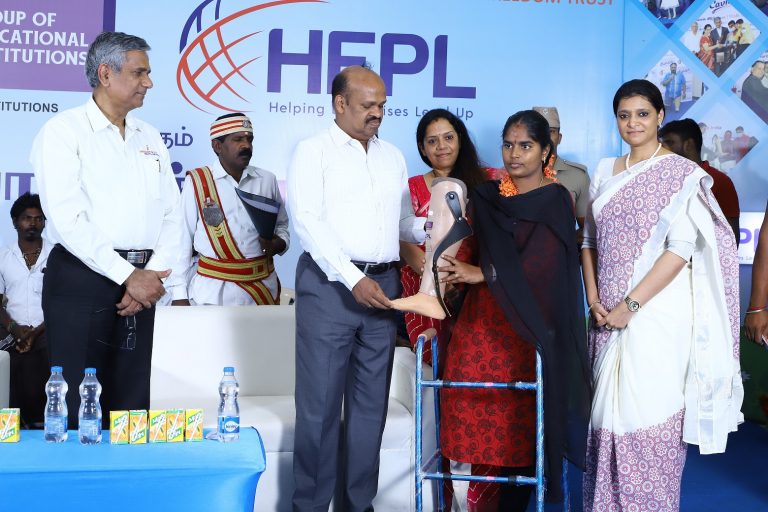 8th Walk India Campaign by CK Group of Educational Institutions and HEPL Distributed over 150 Artificial Limbs in Cuddalore