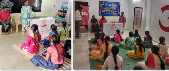 Ujaas Menstrual Health Express Arrives in Karnataka-Awareness workshop at an orphanage in Karnataka