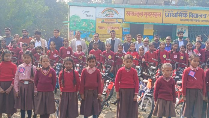 National Highways Authority of India (NHAI) & ROADIS Distributes nearly 100 Bicycles